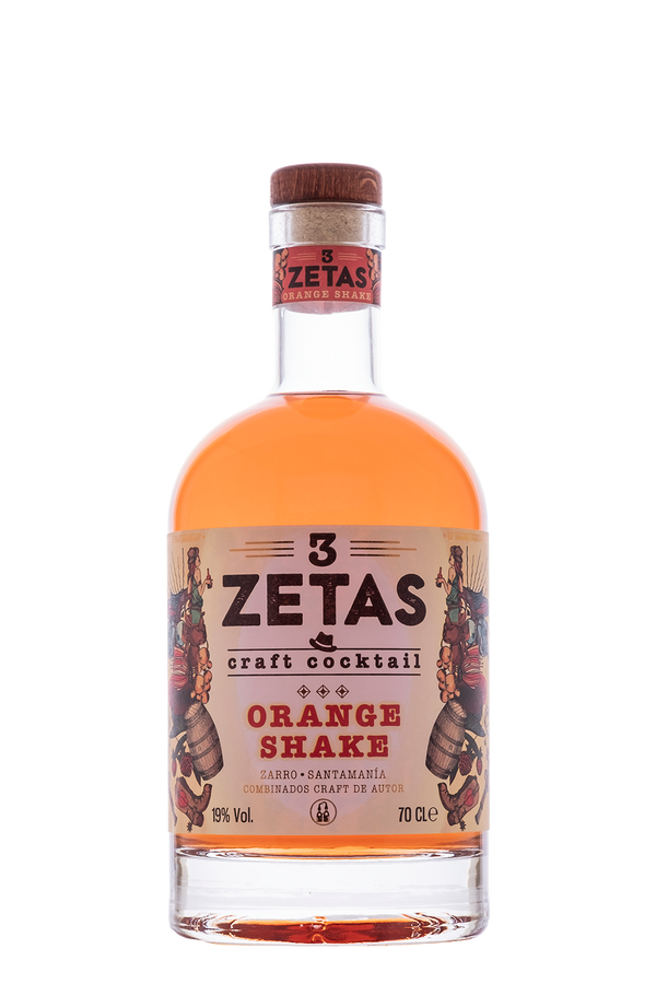 3 ZETAS READY TO DRINK BOTTLED COCKTAIL - ORANGE SHAKE - 0,7 LITER - 19% VOL